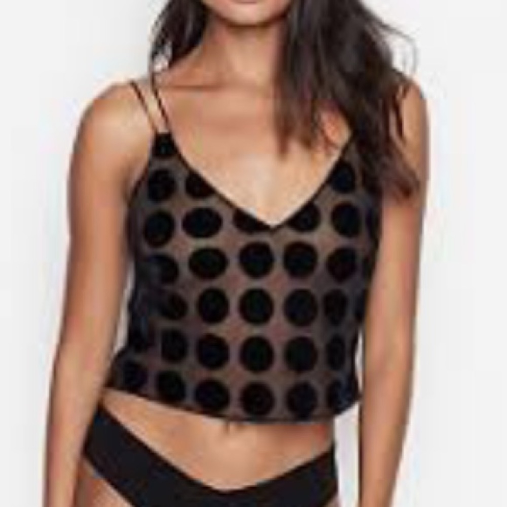VS || Sheer Polka Dot Top